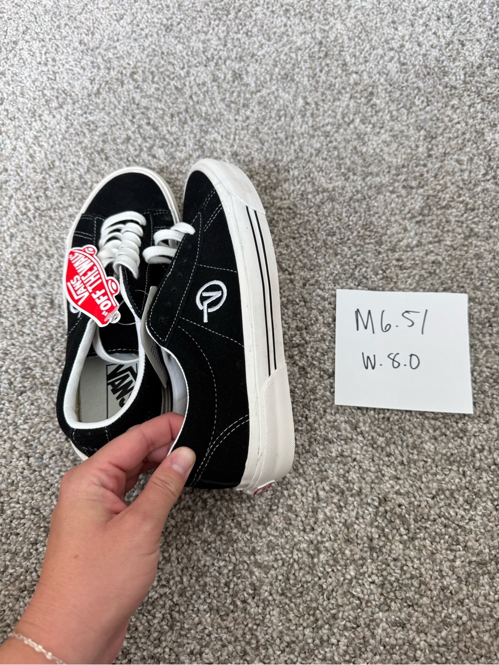 Vans Black & White Suede Low-Top Sneakers